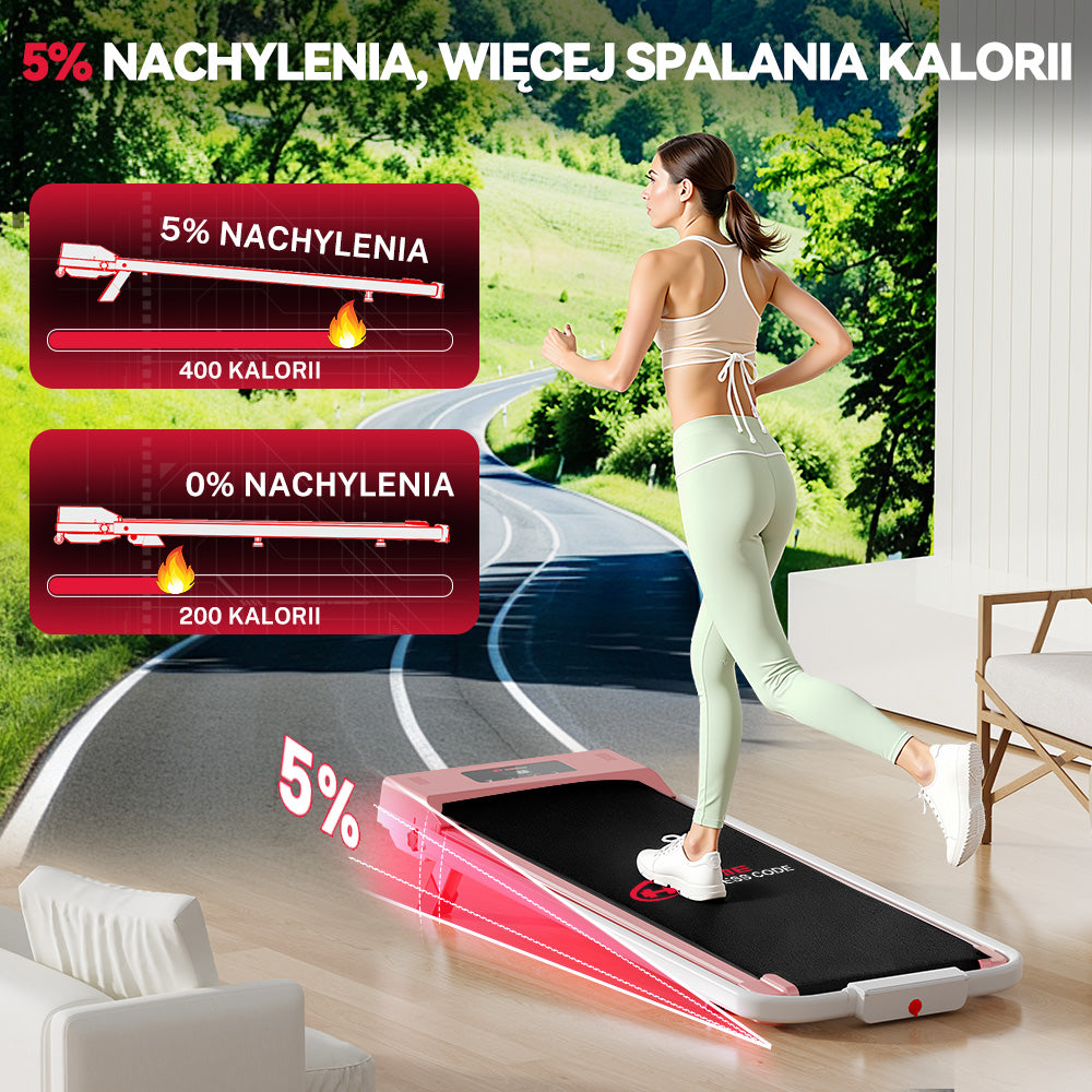 Bieżnia Składana C1, Prędkość 1-10 km/h, 5% Nachylenia Ręcznego