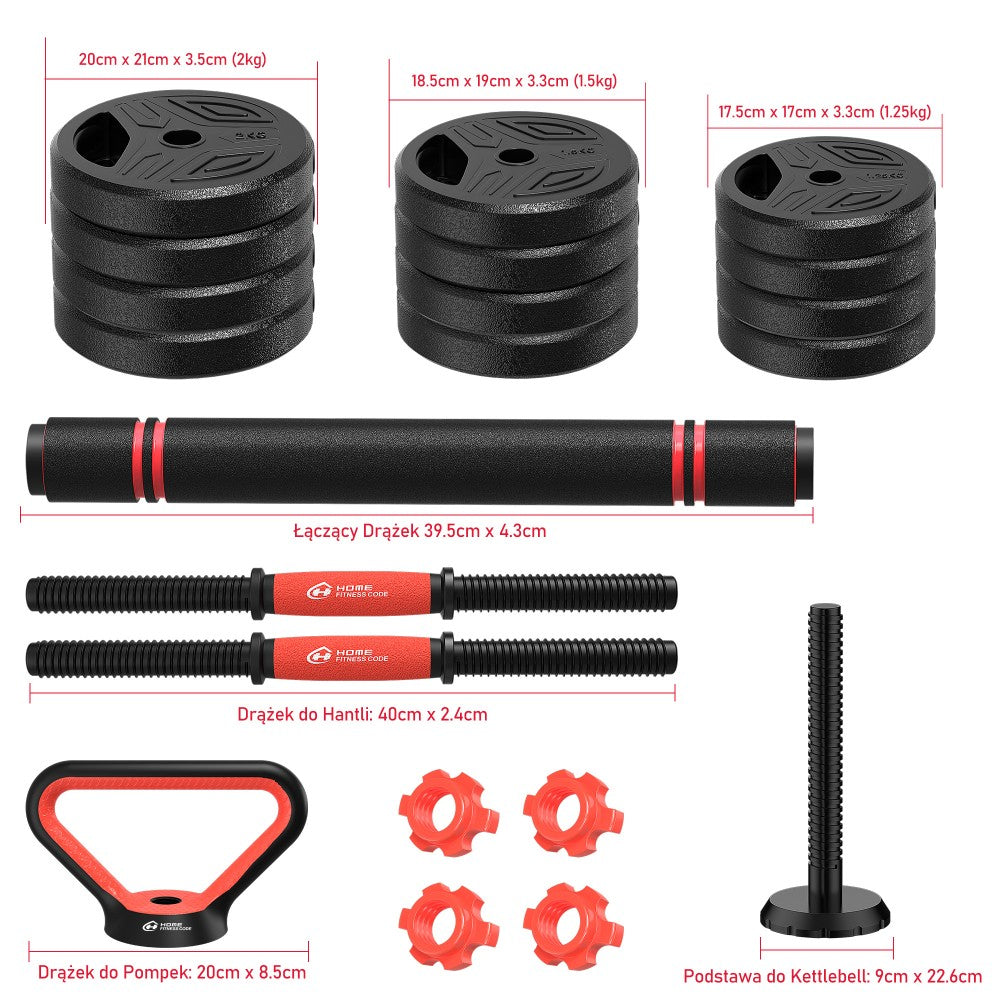 Zestaw Hantli Wielofunkcyjnych 4 w 1