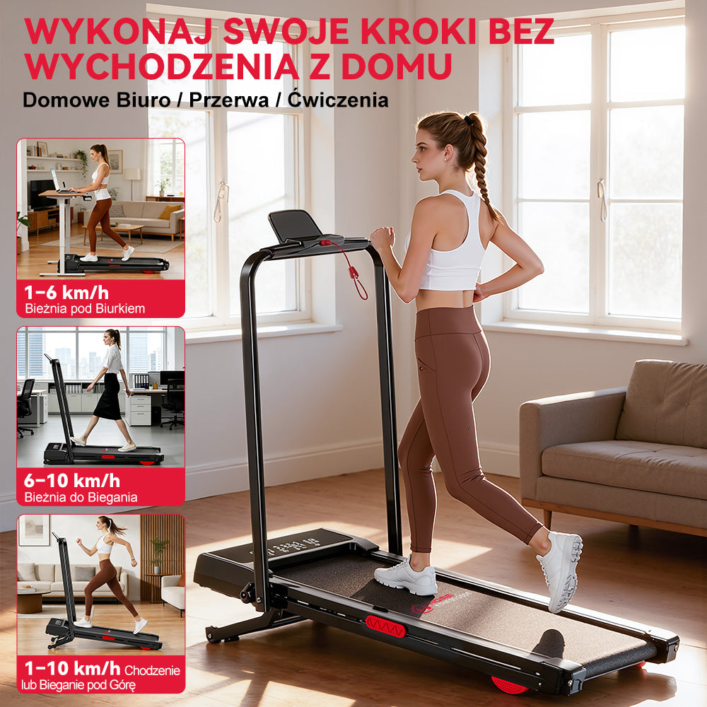 Bieżnia Y3 z Silnikiem Bezszczotkowym, Automatyczne Nachylenie 12%