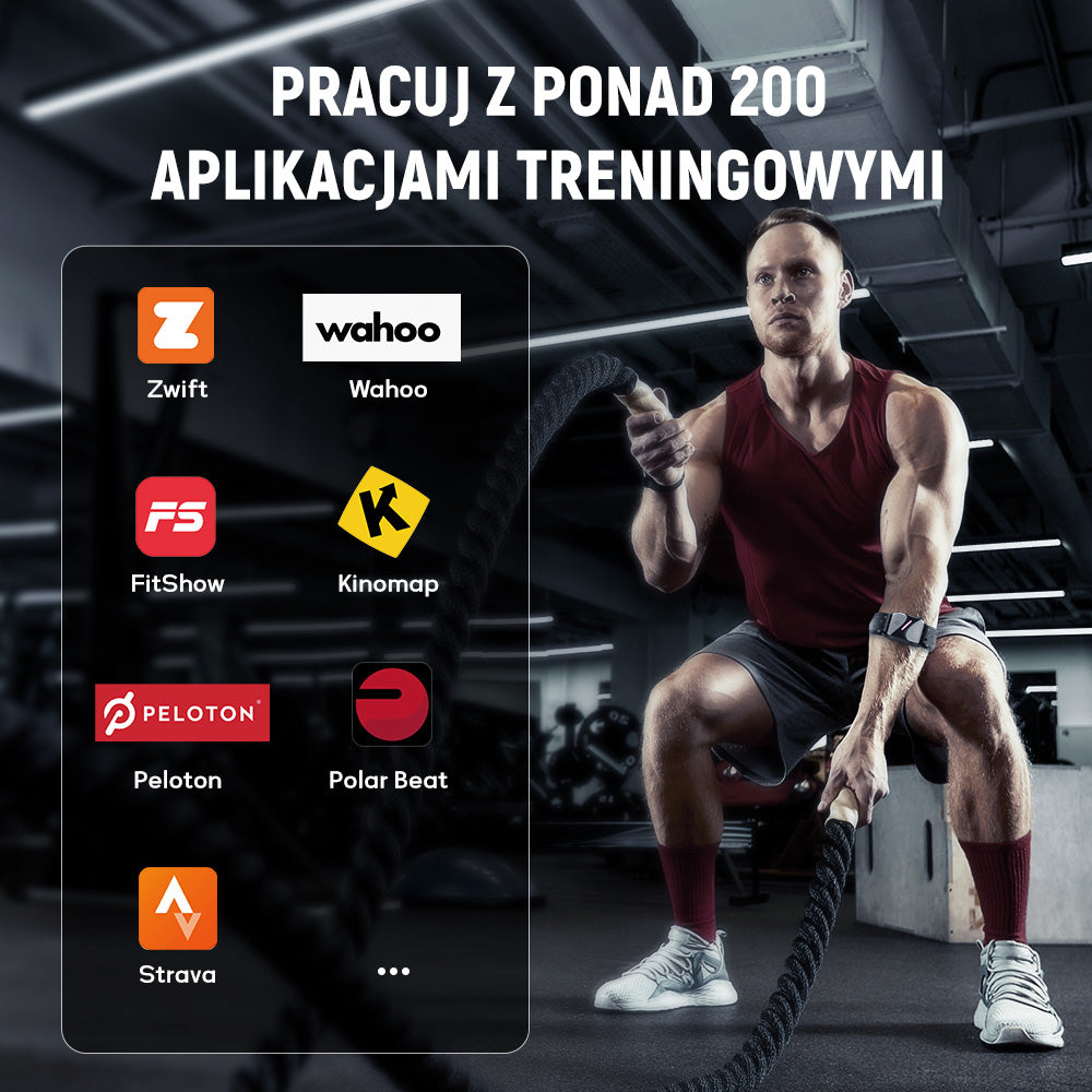 Opaska na Ramię z Pulsometrem, Bluetooth 5.0/ANT+, Wodoodporność IP67