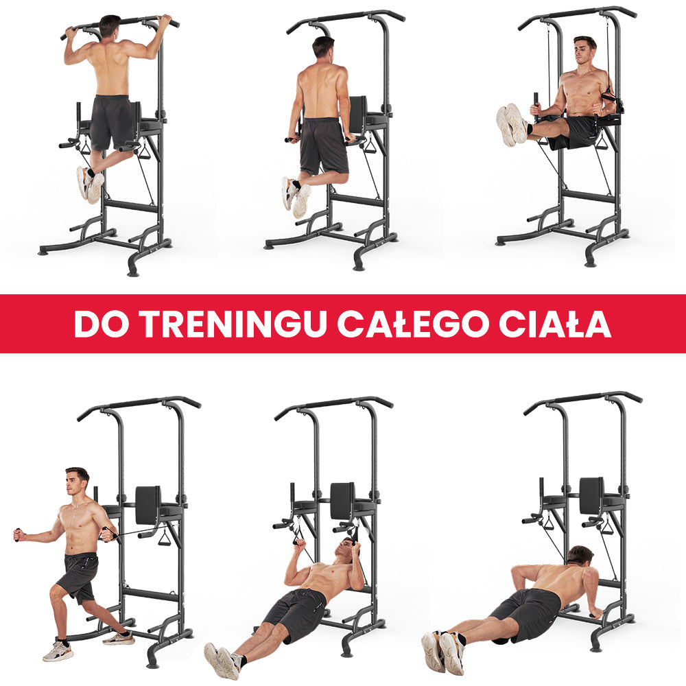 Power Tower Dip Station A1, z Taśmami Oporowymi