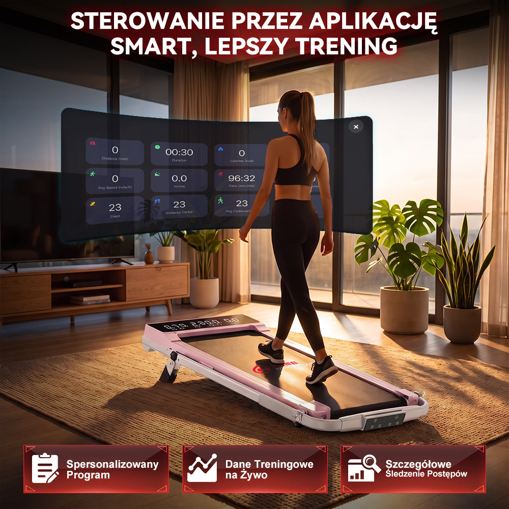 Bieżnia Składana Q2 Pro z 5% Nachylenia Ręcznego, Prędkość 1–10 km/h (Nowa Wersja)