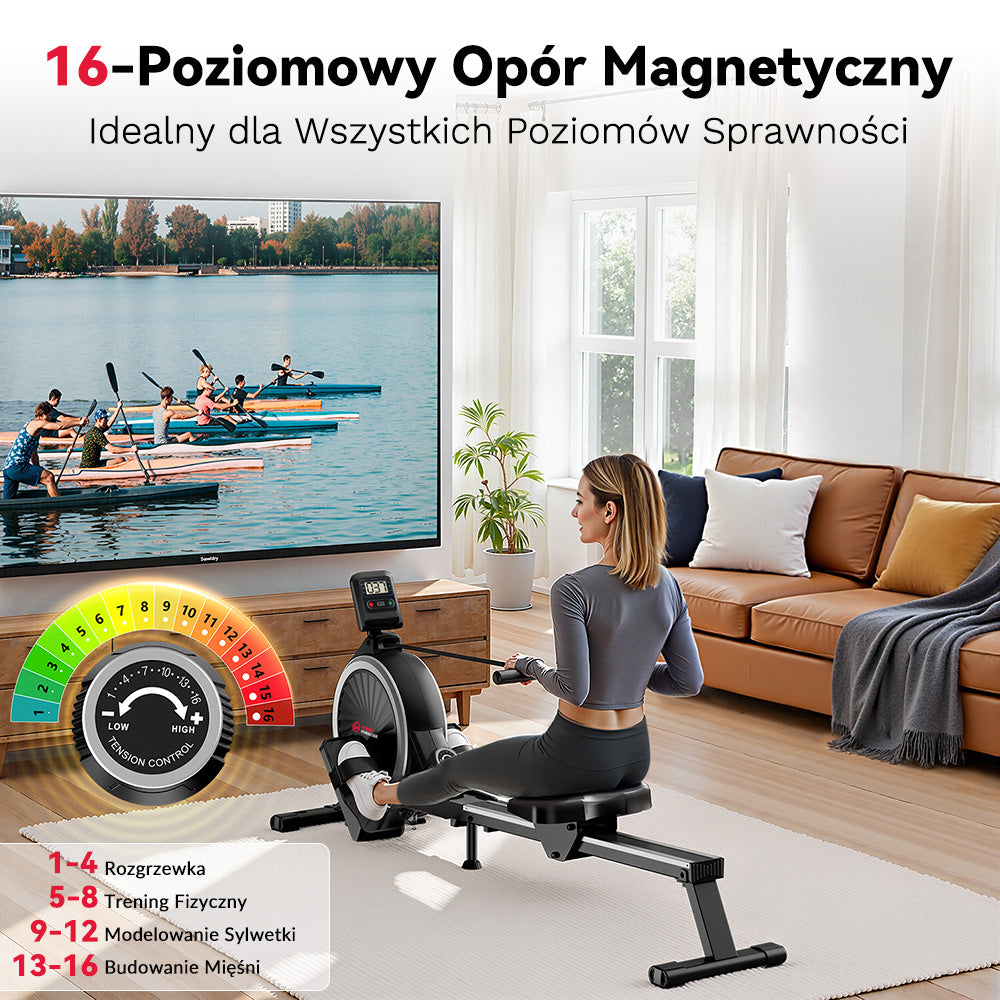 Wioślarz Magnetyczny, 16 Poziomów Oporu