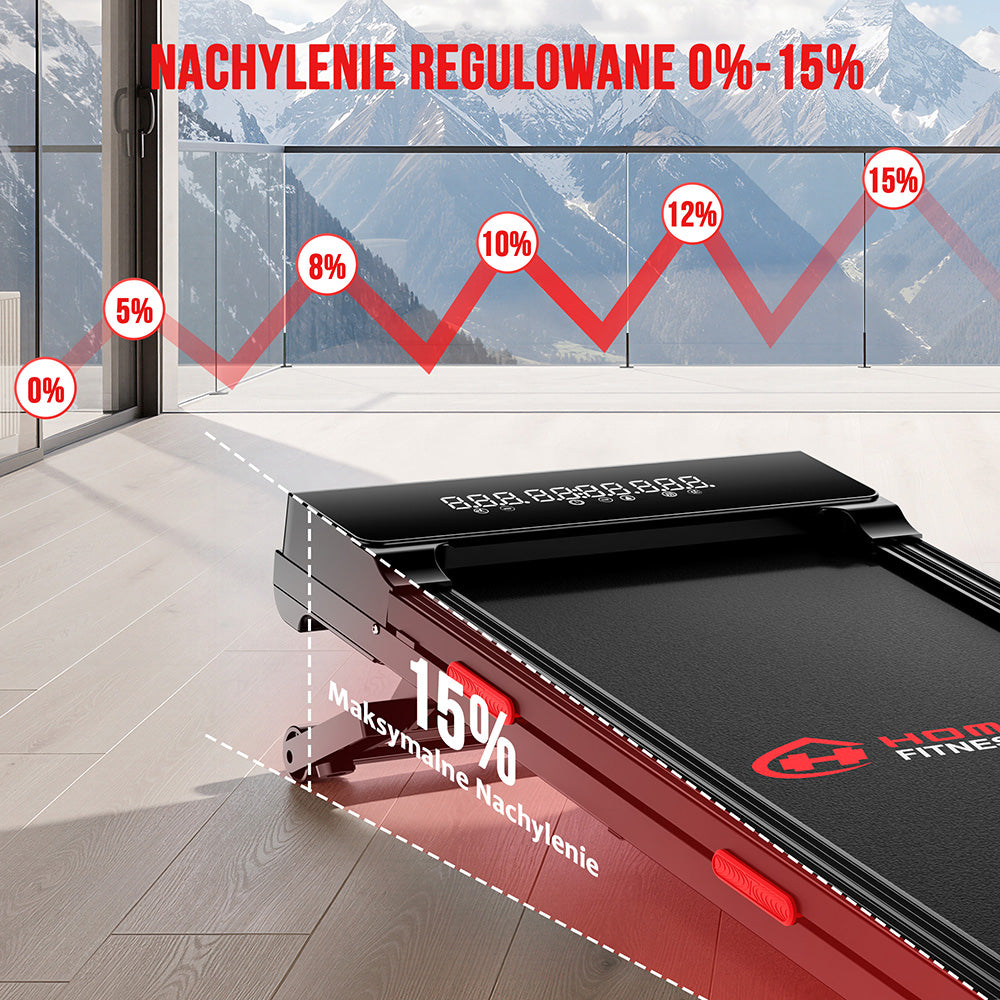 Bieżnia Y5 z Silnikiem Bezszczotkowym, Automatyczne Nachylenie 0%-15%