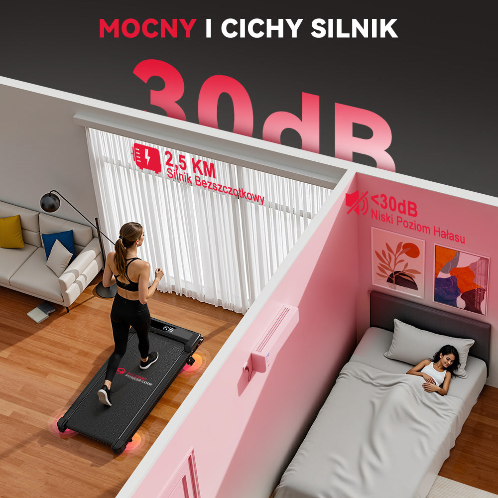 Bieżnia Z3 z Silnikiem Bezszczotkowym, Prędkość 1-6 km/h, 5% Nachylenia Ręcznego