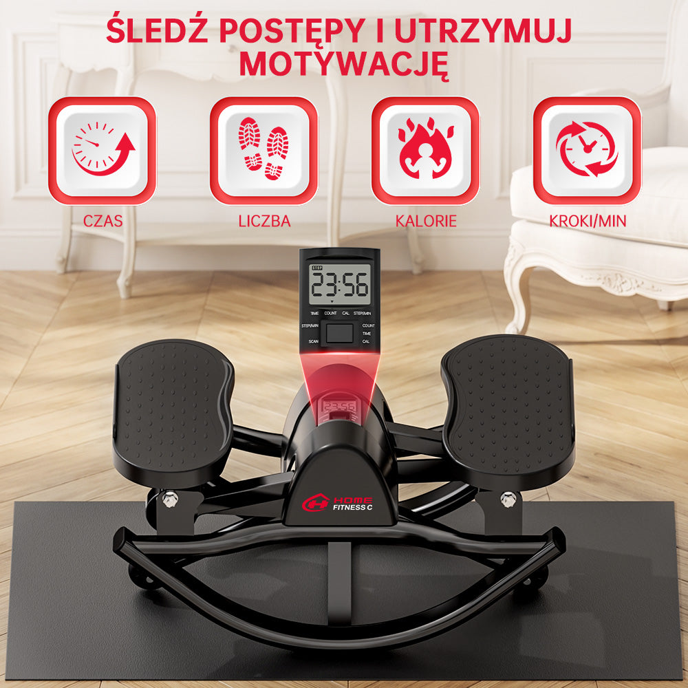Skalny Stepper w Kształcie Litery U z Taśmami Oporowymi i Matą Antypoślizgową