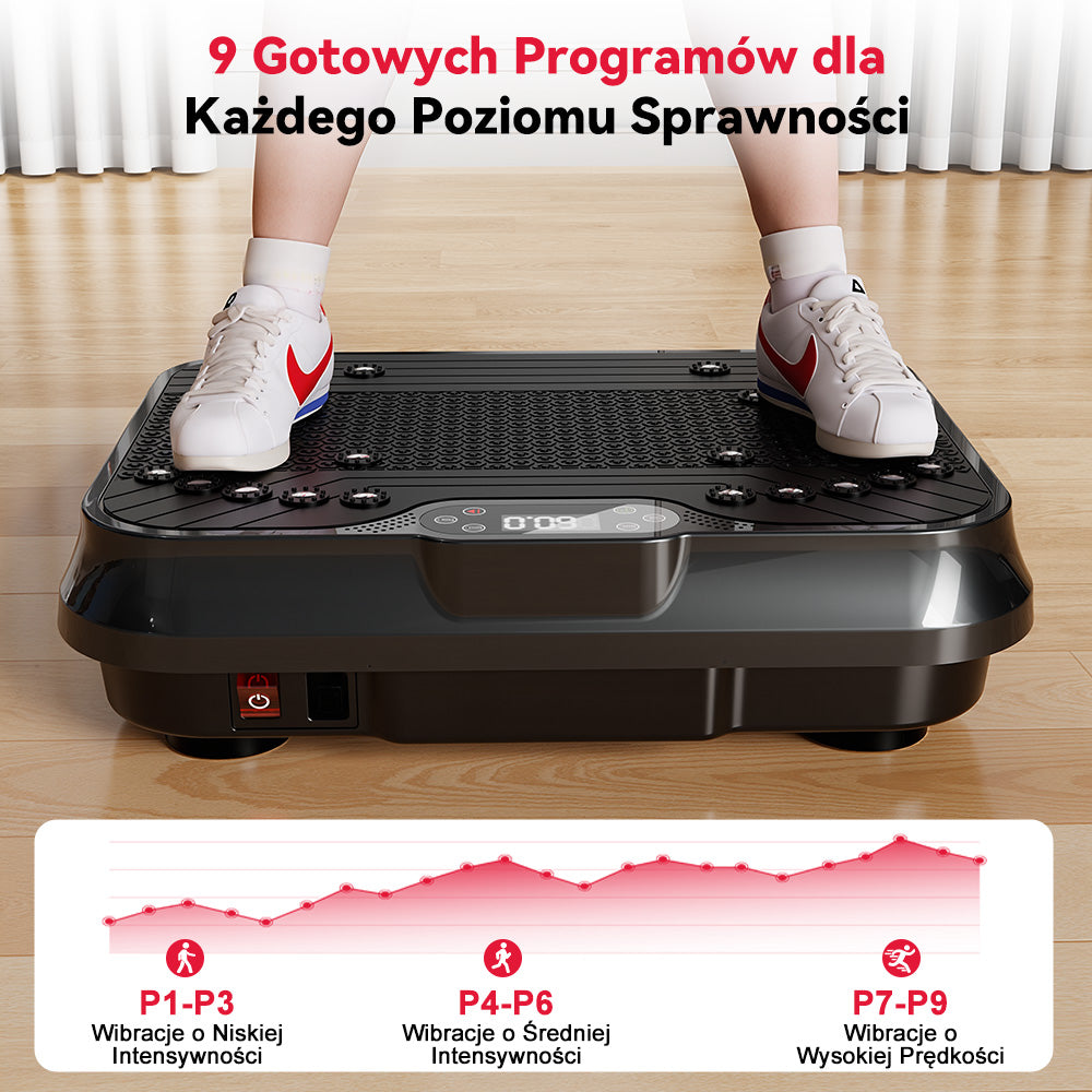 Platforma Wibracyjna F1, 250 Poziomów Intensywności
