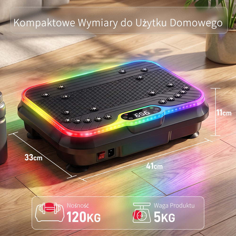 Platforma Wibracyjna F1 z Oświetleniem LED