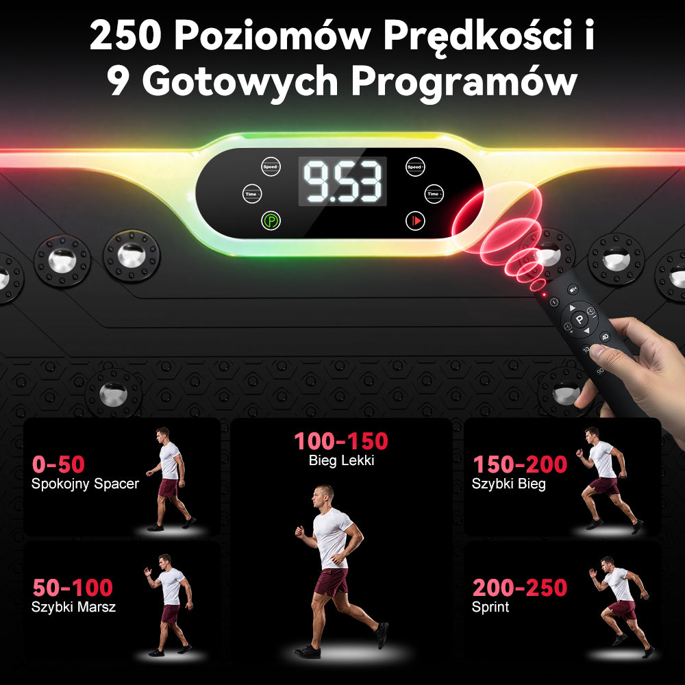 Platforma Wibracyjna F1 z Oświetleniem LED