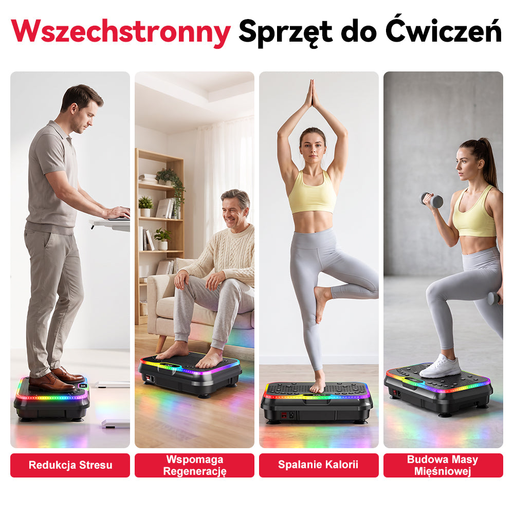 Platforma Wibracyjna F1 z Oświetleniem LED
