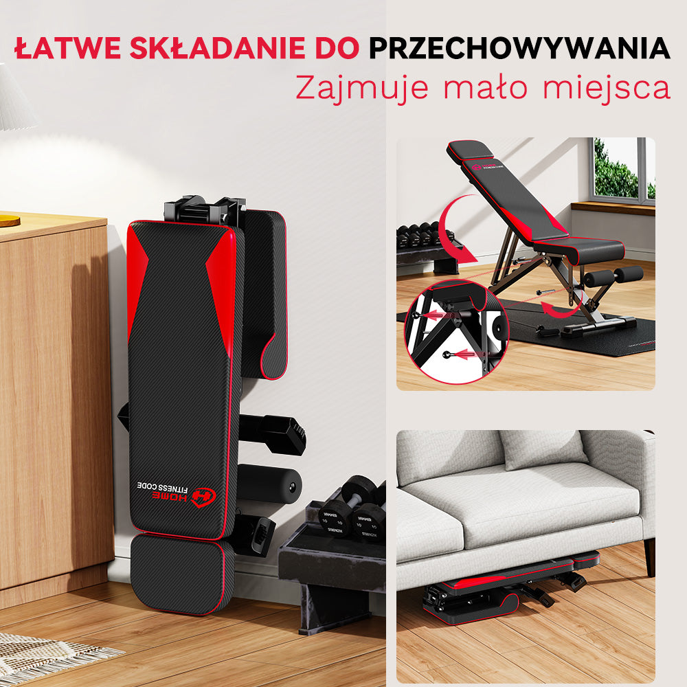 Składana Ławka do Ćwiczeń C1, Wielokrotne Regulacje