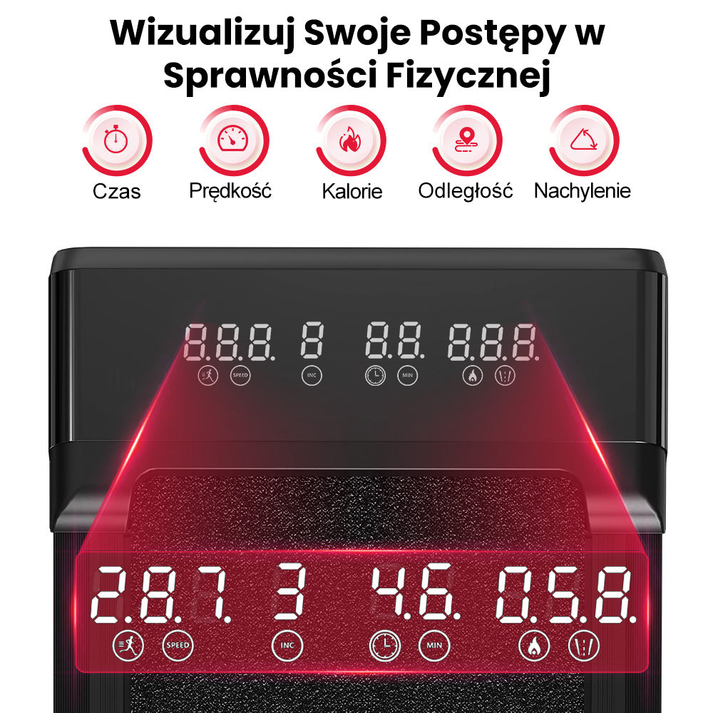 Bieżnia Y1 z Automatycznym Nachyleniem 0-12%, Prędkością 1-10 km/h