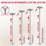Drążek do Tańca z Regulacją Wysokości