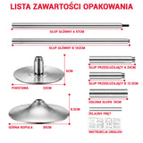 Drążek do Tańca z Regulacją Wysokości