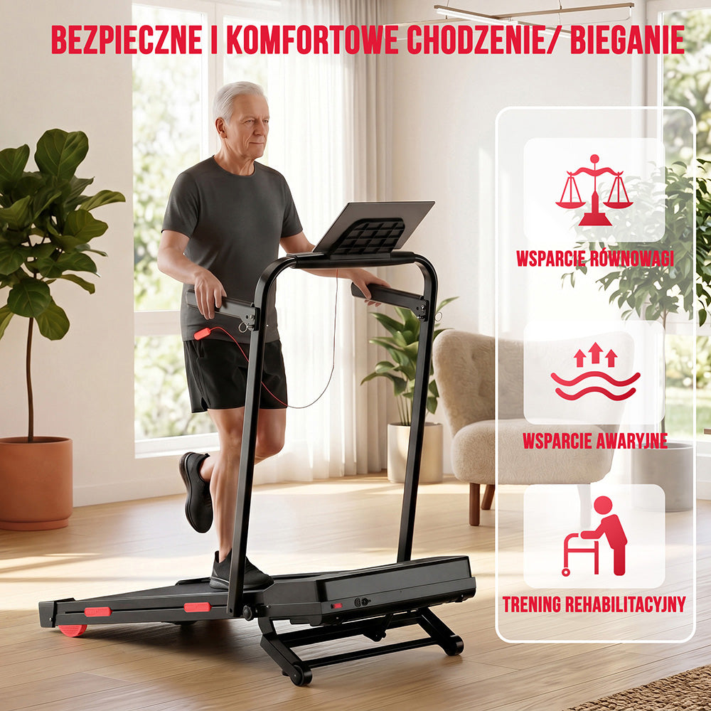 Bieżnia Y5 z Silnikiem Bezszczotkowym, Automatyczne Nachylenie 0%-15%