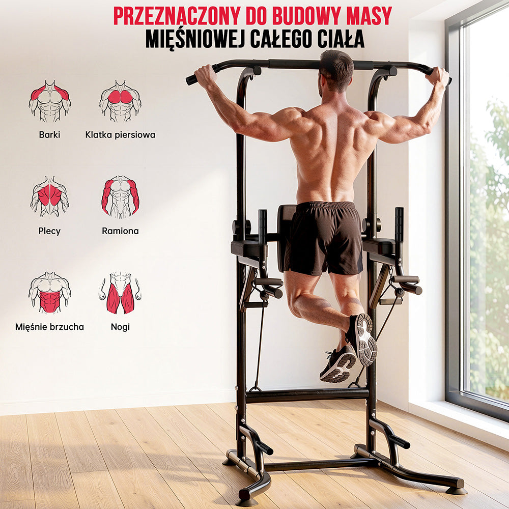 Power Tower Dip Station A1, z Taśmami Oporowymi