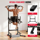 Power Tower Dip Station A1, z Taśmami Oporowymi