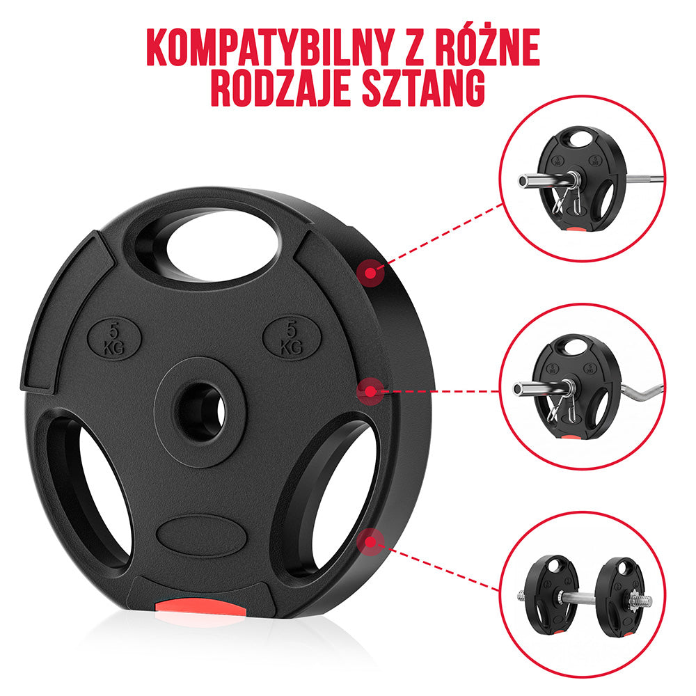 1 Cal Standardowe Obciążniki, 5 x 5KG