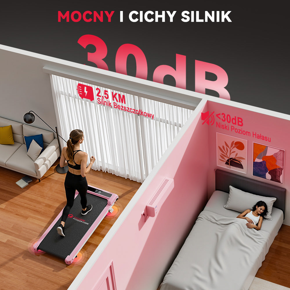 Bieżnia Z3 z Silnikiem Bezszczotkowym, Prędkość 1-6 km/h, 5% Nachylenia Ręcznego