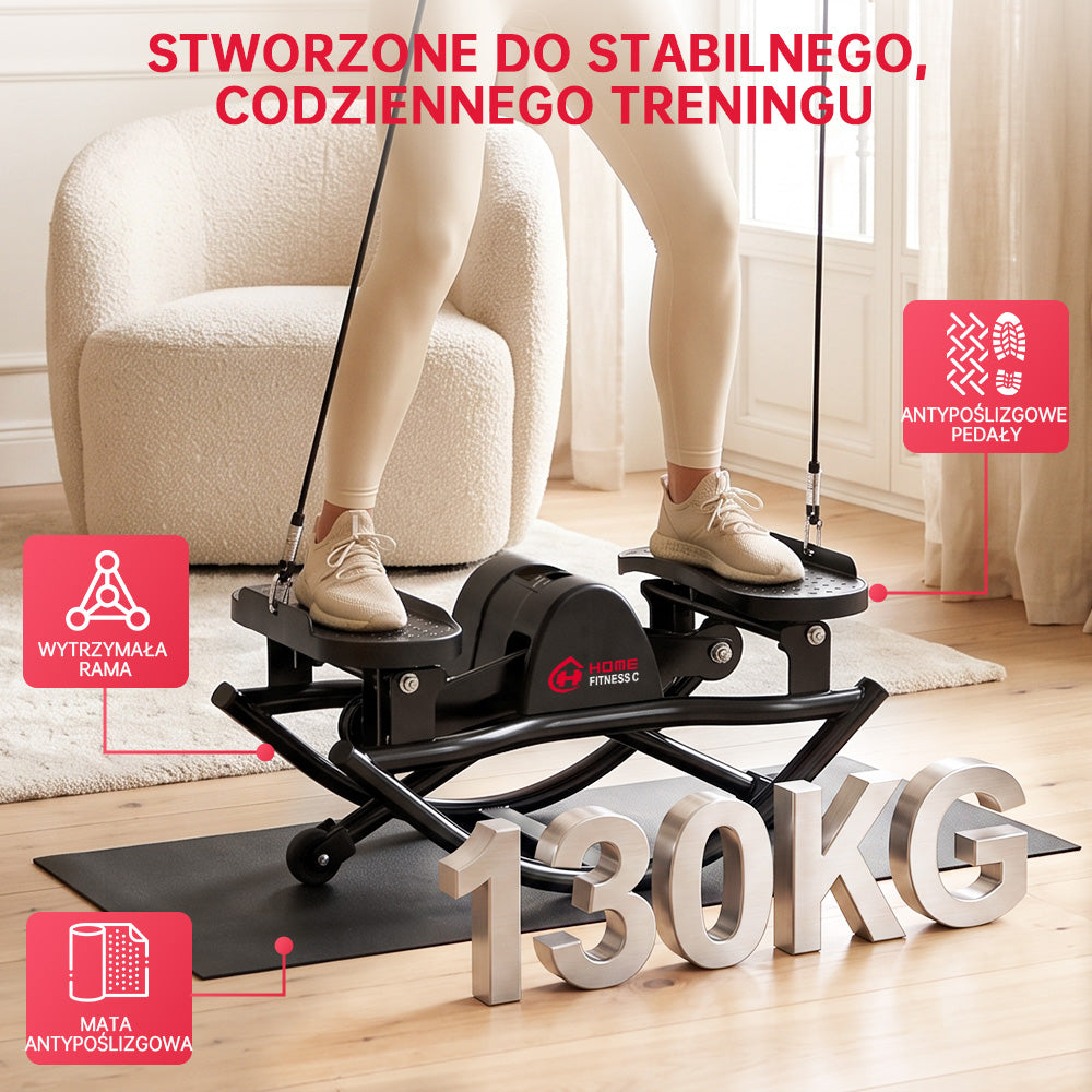 Skalny Stepper w Kształcie Litery U z Taśmami Oporowymi i Matą Antypoślizgową