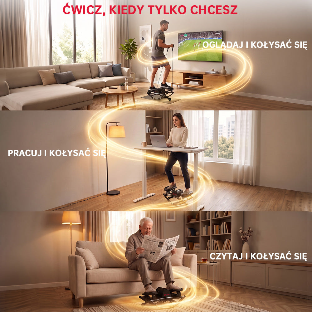Skalny Stepper w Kształcie Litery U z Taśmami Oporowymi i Matą Antypoślizgową