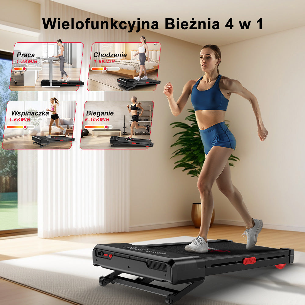 Bieżnia Y1 z Automatycznym Nachyleniem 0-12%, Prędkością 1-10 km/h